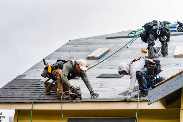 Professional Gutter Installation technician working in Wood, PA